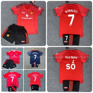 Bộ Quần Áo Bóng Đá Trẻ Em CLB Manchester United 2025/2026- Vải Mè Thái Cao Cấp Chất Mát