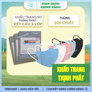 [Set 10 Cái] Khẩu Trang 5D Mask Thịnh Phát Chính Hãng 3 Lớp Vải Kháng Khuẩn Chống Bụi Mịn Tia UV