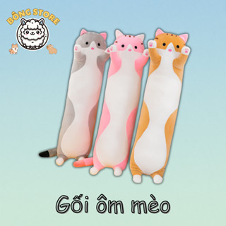 Gấu bông Gối Ôm Mèo 1m1 gối tựa dễ thương mềm mại đáng yêu Thú nhồi bông cao cấp Quà tặng Gấu Bông Cute - Bông Store