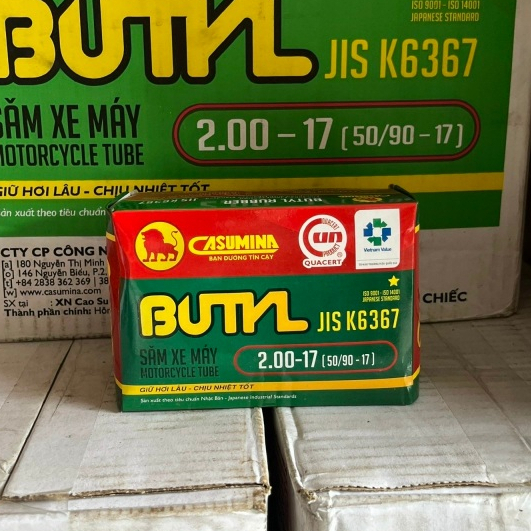 Casumina Săm 2.00-17 50/90-7 60/90-17 60/80-17 hộp xanh lá