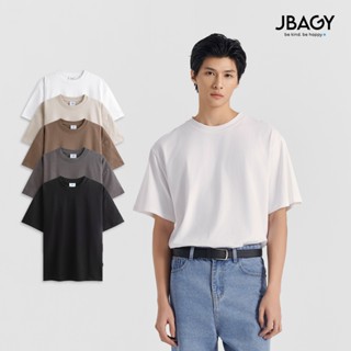 Áo thun trơn basic nam JBAGY form rộng Relax chất vải cotton 100% 250gsm cao cấp - JT2501