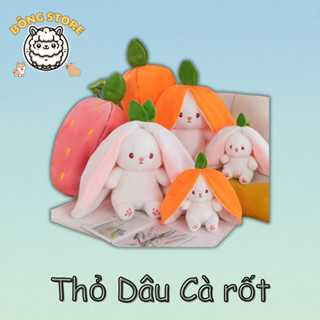 Gấu bông Thỏ Trái Cây Dâu Cà Rốt dễ thương mềm mại đáng yêu Thú nhồi bông cao cấp Quà tặng Gấu Bông Cute - Bông Store