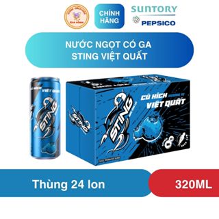 Sting Nước Tăng Lực Vị Việt Quất Mới (Xanh) - Thùng 24 Lon x 320ML