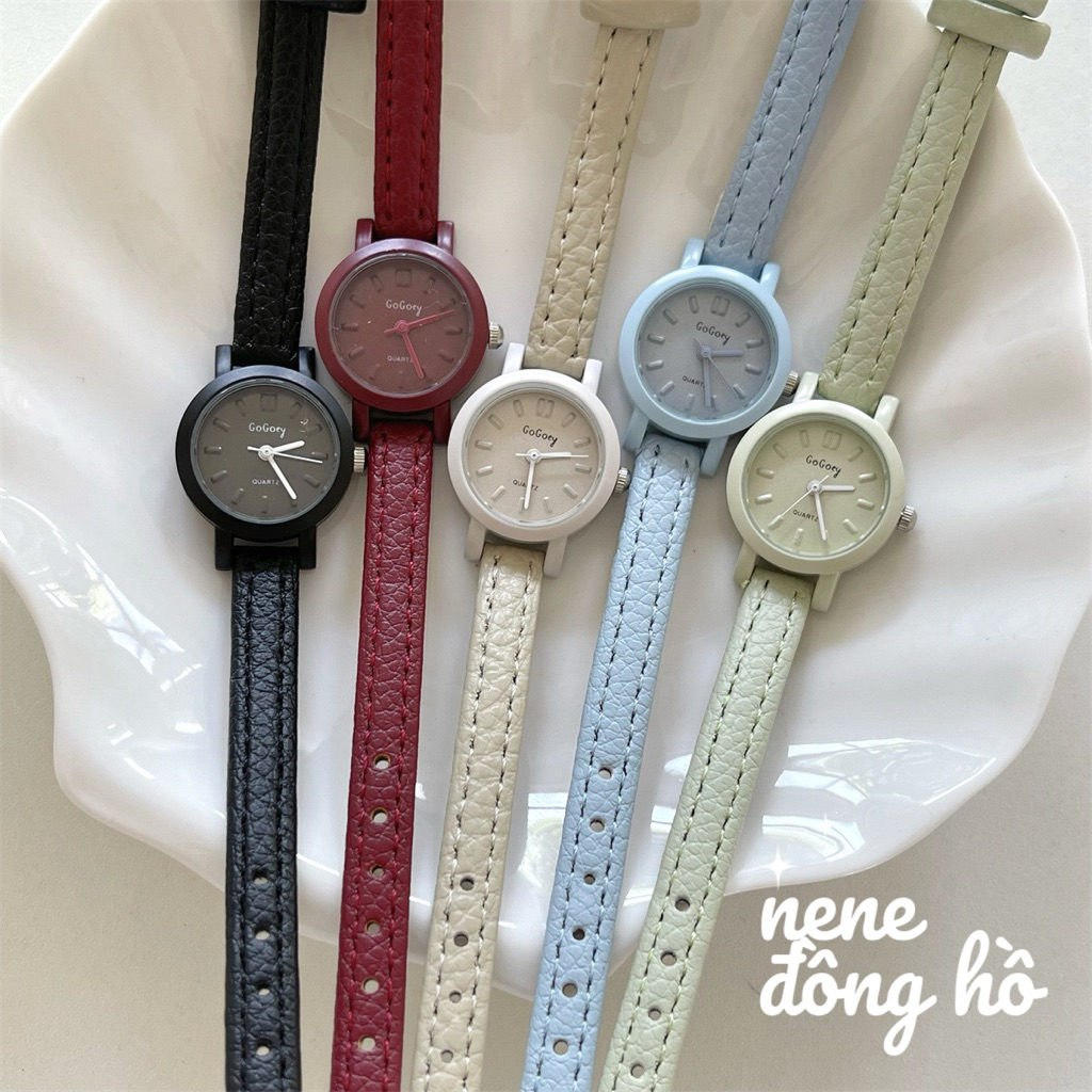 (Tặng hộp+Pin) Đồng hồ Gogoey màu pastel xinh xắn