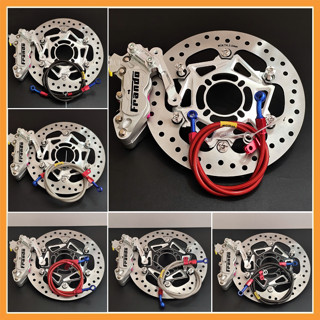 Heo Frando BẠC logo ĐEN 4 pis + PÁT + ĐĨA Winner 260MM  + Dây DẦU morin + 6 ốc 8li25 NGÔI SAO ---5sp