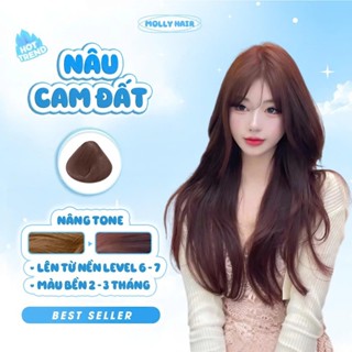 Thuốc Nhuộm Tóc Màu NÂU CAM ĐẤT CẦN TẨY - MOLLY HAIR 