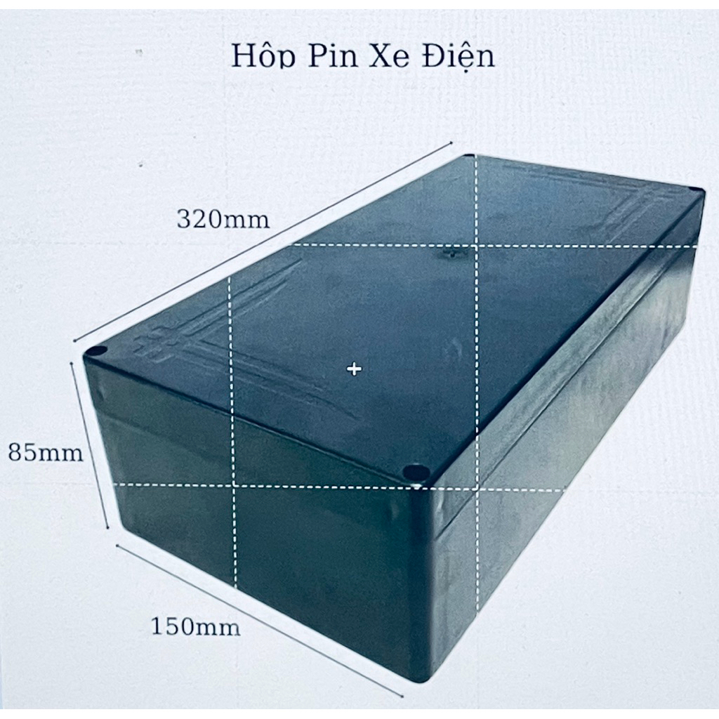 Hộp nhựa ABS chứa được 16 cell 33140/32140 hệ 48v 15ah