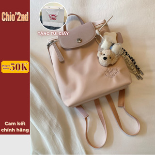 (Sẵn) Balo Nữ Chio2nd Vải Cao Cấp Mẫu Mới, Balo Mini Nữ Đeo Vai Nữ, Đeo Chéo Kèm Charm Gấu Da Đáng Yêu Hot 2025 BL01