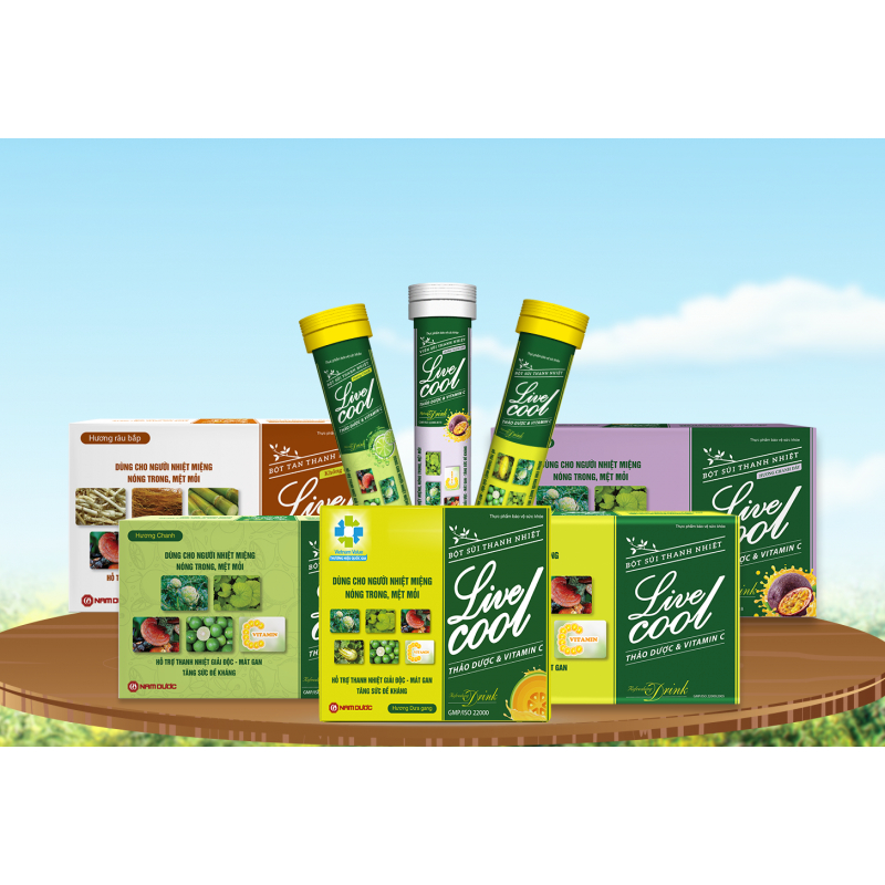 [Chính hãng] Viên sủi thanh nhiệt giải độc Livecool / Live Cool các vị (tuýp 16 viên)