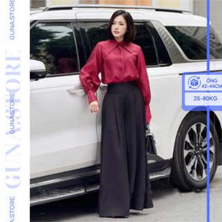 Quần Giả Váy Ống Siêu Rộng Big size form dáng đẹp, quần váy hot trend chất dày dặn.