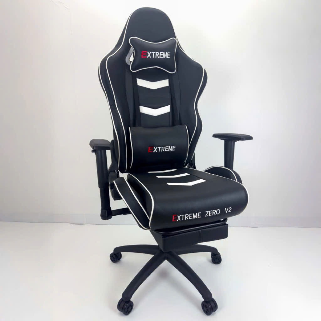 Ghế gaming Extreme Zero V2 - Ghế chơi game, làm việc full chức năng xoay ngả 180 độ. Tặng kèm 2 gối