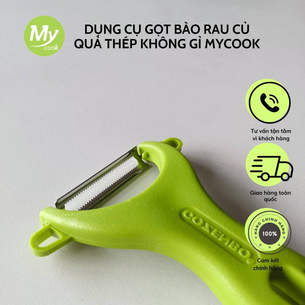 Dao bào đa năng, dao bào vỏ bào sợi Mycook Dụng cụ bào lưỡi thép cao cấp không gỉ