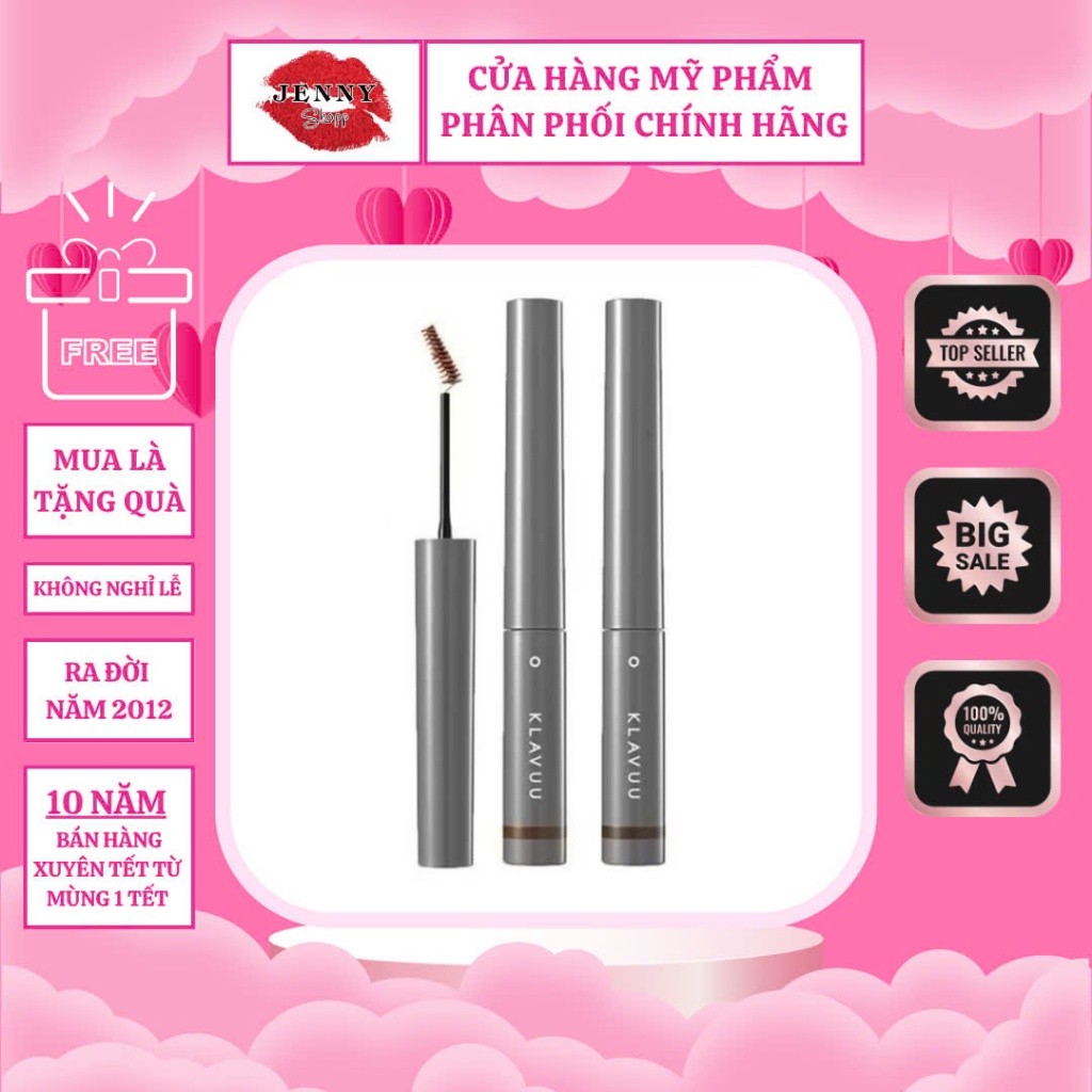Chuốt Lông Mày Klavuu Urban Pearlsation Easy Touch Browcara đầu mảnh tự nhiên