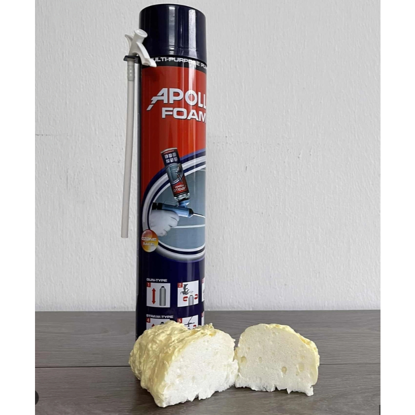 Keo bọt nở - Foam Apollo 750ml, foam trương nở trang trí gương (dùng vòi)