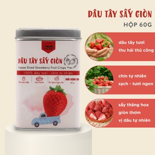  Dâu Tây Sấy Giòn - Hộp 60g 