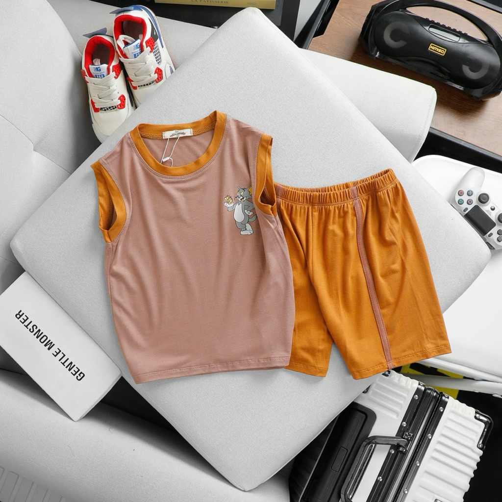 BL38 [8-28kg] Bộ Ba Lỗ Thun Lạnh Cho Bé Trai Bé Gái