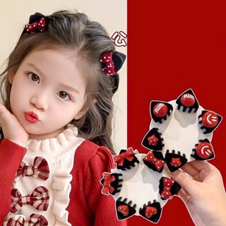 Kẹp tóc Càng cua 2 bên Tai Mèo cho bé màu đỏ dễ thương