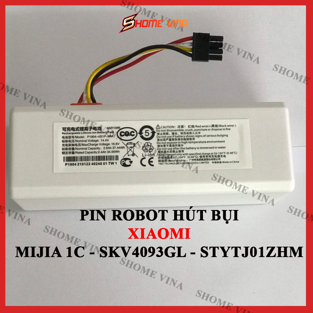 Pin robot hút bụi Xiaomi Mijia 1c, vacuum mop SKV4093GL, vacuum cleaner STYTJ01ZHM. Bảo hành 12 thán