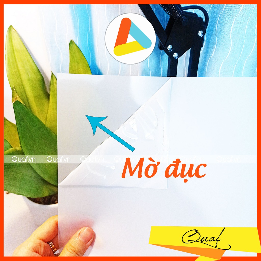 Giấy In UV, Phim In Pha Lê, size A4, Màng Mờ (Đục)