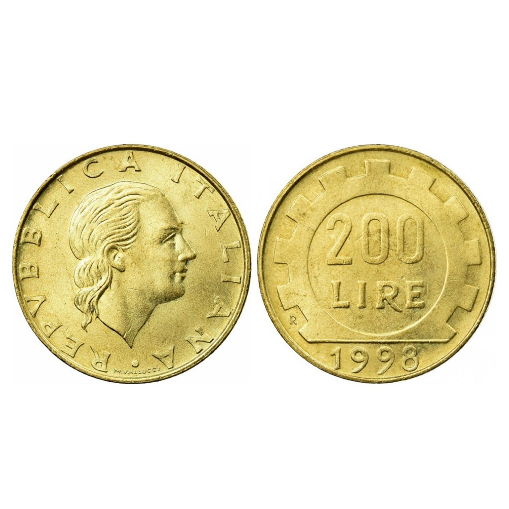 Đồng xu 200 lire italy 1977-2001