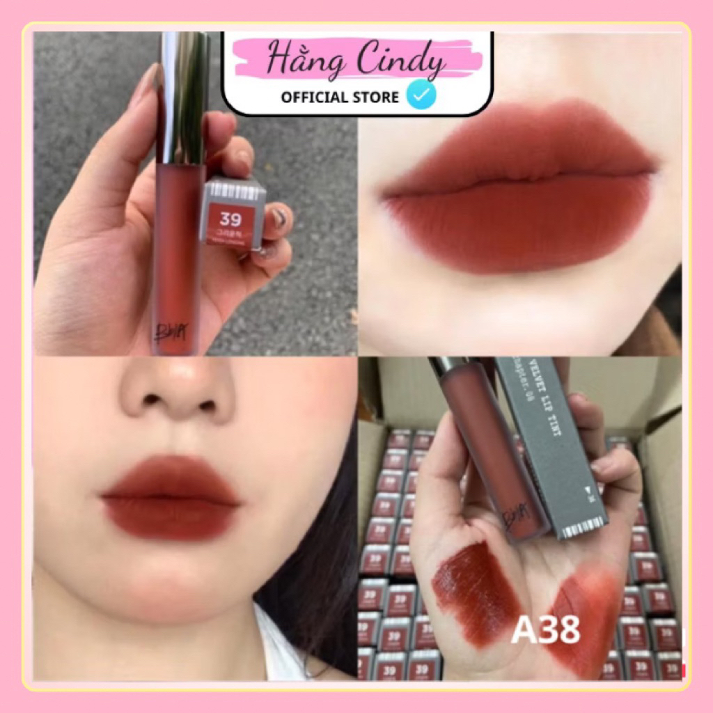 Son kem lì Bbia Last Velvet Lip Tint BBia 44 45 46 Màu đỏ nâu gạch , sáng da bbia 44,bbia 45 bbia 46