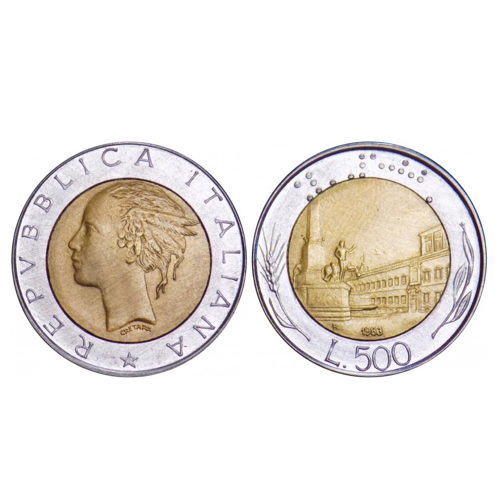 Đồng xu 500 lire italy 1982-2001