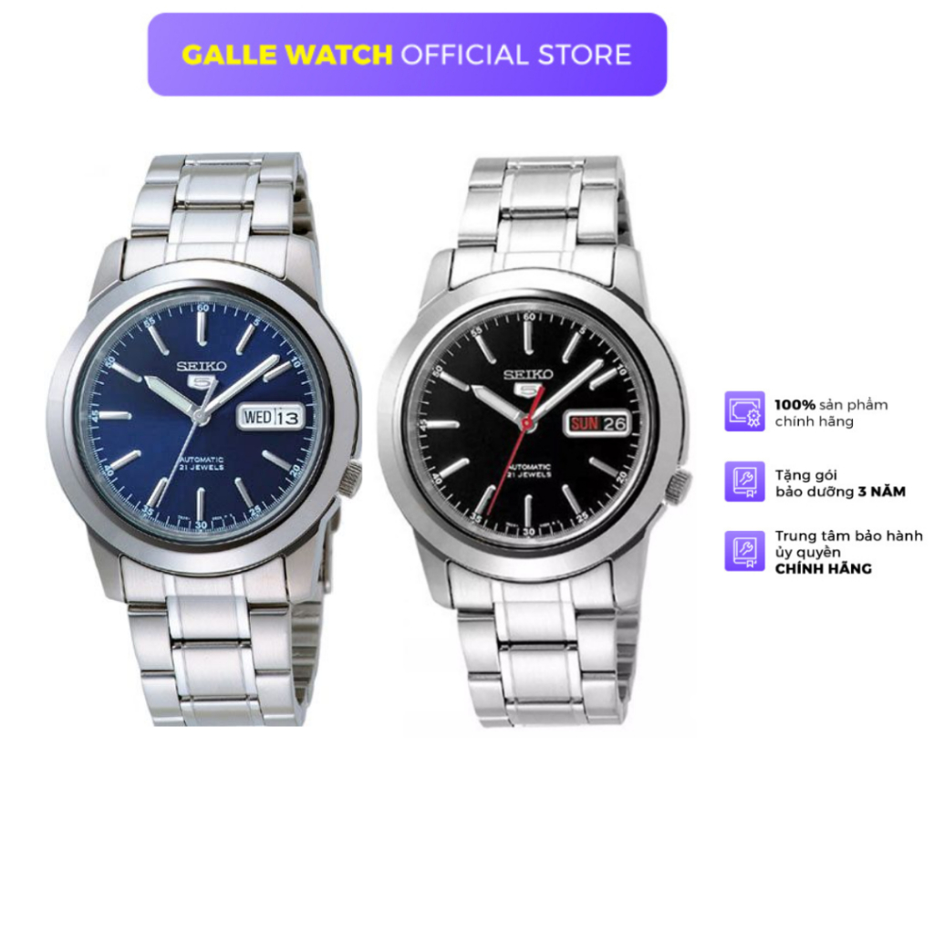  Đồng hồ cơ Nam Seiko 5 SNKE5 dây đeo thép không gỉ chống nước 3ATM chính hãng Nhật Bản 