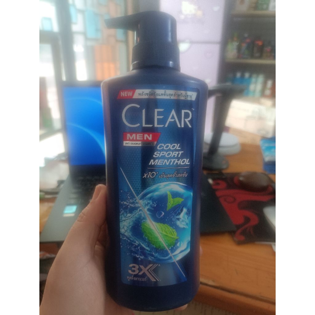 Dầu gội Clear men Cool Sport Menthol 360 ml Thái Lan. date 6/5/28