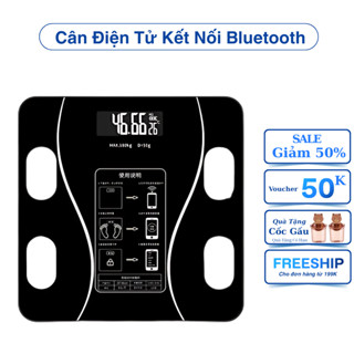 Cân Điện Tử Sạc USB Kết Nối Bluetooth, Phân Tích Chỉ Số Cơ Thể ( Mẫu Mới Nhất )