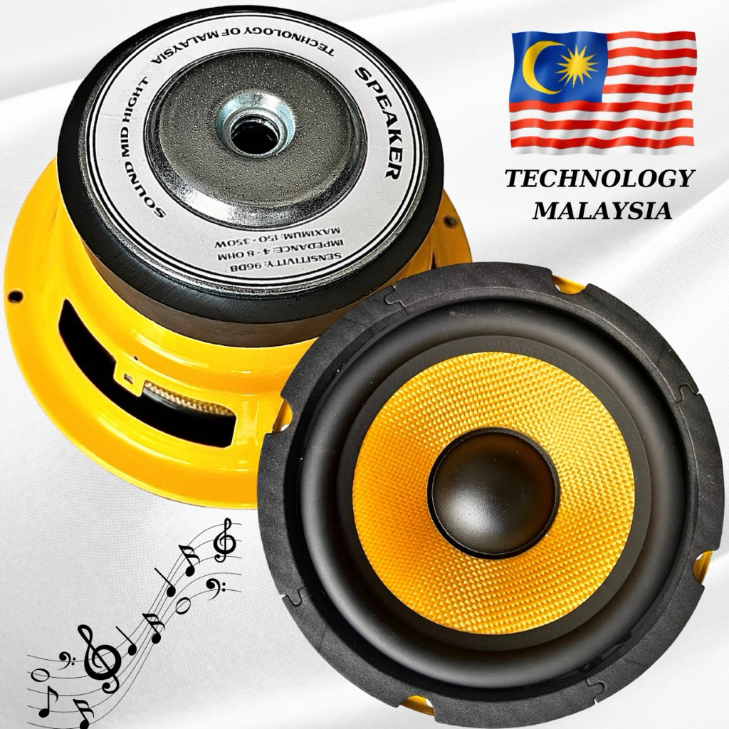 CỦ LOA BASS/TRUNG HỞ 16CM COIL 38( GIÁ 1 CÁI) GÂN CAO SU MÀN VÀNG HẢI TRIỀU NHẬP KHẨU TỪ MALAYSIA