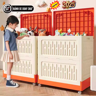 Hộp đựng đồ siêu to DF-7709, hộp nhựa đựng đồ chơi, quần áo cho bé có bánh xe di chuyển tiện lợi