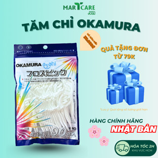 [BỊCH 50C-90C] Tăm Chỉ Nha Khoa Okamura Nhật Bản, Tăm Chỉ Kẽ Răng, Xỉa Răng Làm Sạch An Toàn