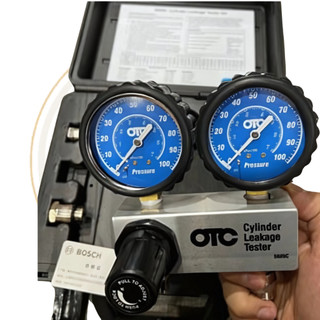 Đồng hồ đo độ kín xylanh động cơ đốt trong OTC, đo kín áp suất buồng đốt, thử kín xy lanh buồng đốt
