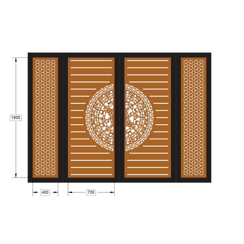 Cổng cửa sắt mỹ thuật CNC (cắt theo kt yêu cầu)