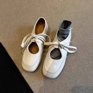 [ HÀNG SẴN] Giày mary jane nữ đế thấp màu trắng hàng quảng châu loại 1 xịn