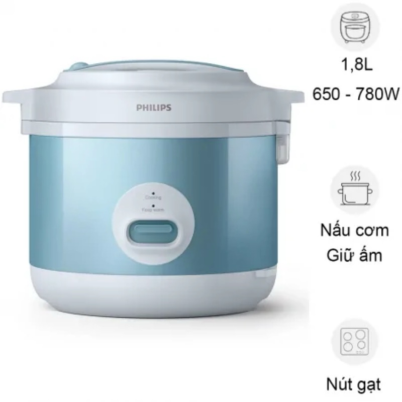 Nồi Cơm Nắp Gài Philips HD3008 1.8 Lít - Xuất Xứ Indonesia