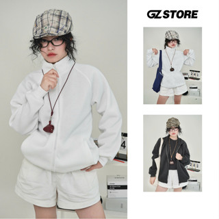 Áo khoác hoodie zip cổ đứng chất nỉ bông cao cấp form basic nam nữ unisex - GZHZ01