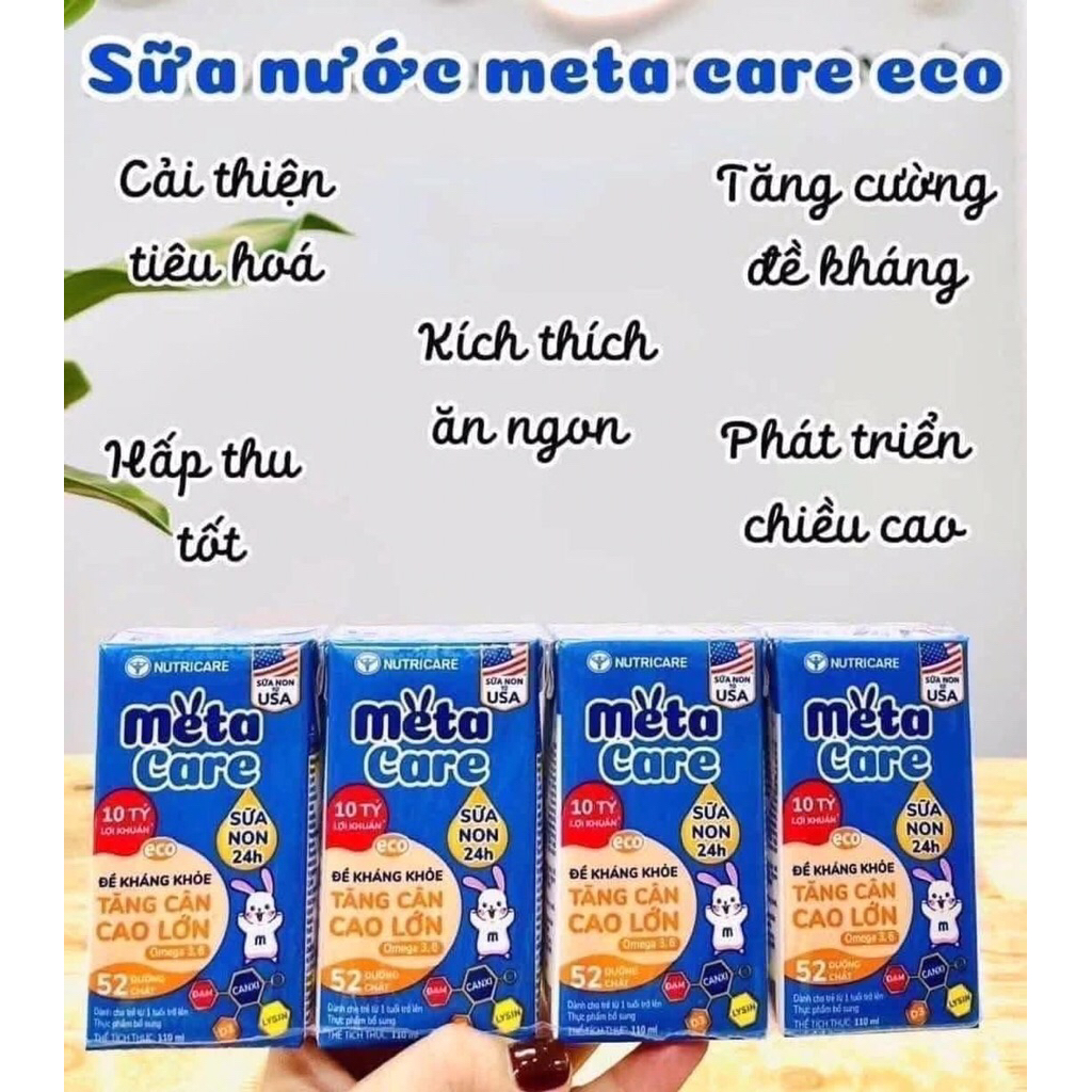 1 thùng 48 hộp Sữa Metacare pha sẵn sữa non 24h hộp 110ml