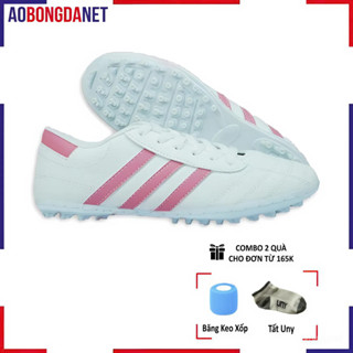 Giày Đá Bóng 3 Sọc Wika Nam Nữ CT3, Giày Đá Banh Sân Cỏ Nhân Tạo Aobongdanet Khâu Toàn Bộ Đế