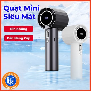  quạt mini 100 cấp gió  cầm tay GS9 quạt phản lực Turbo 6000mAh di động màn hình led hiển thị pin sạc usb pin tích điện 