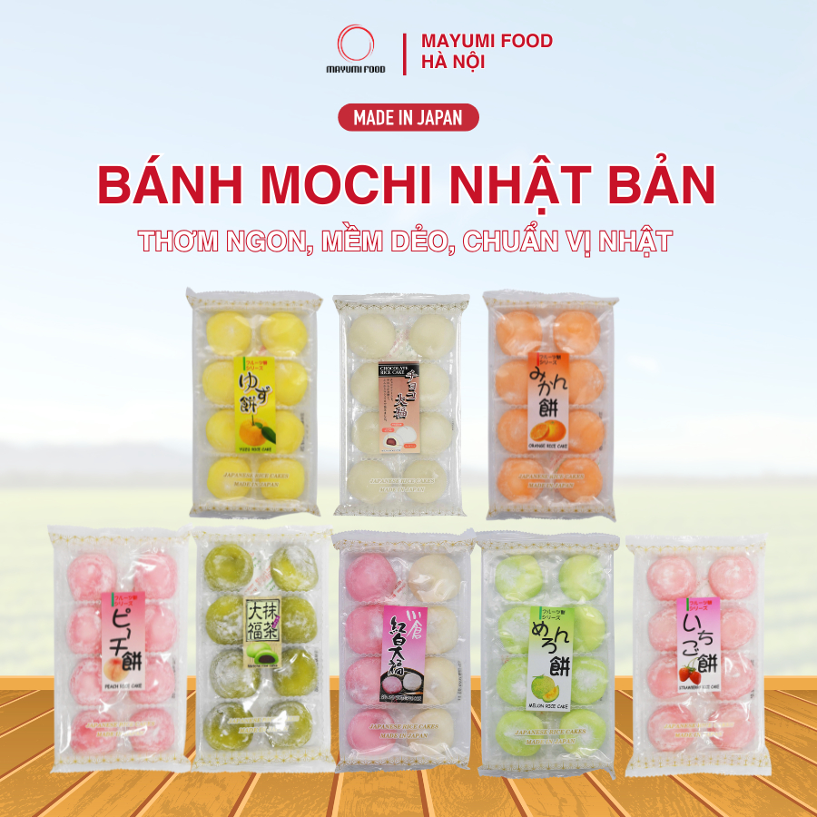 Bánh Mochi Nhân Trái Cây Nhật Bản Thương Hiệu Sachi Mochi Thơm Dèo Chuẩn Vị Nhật