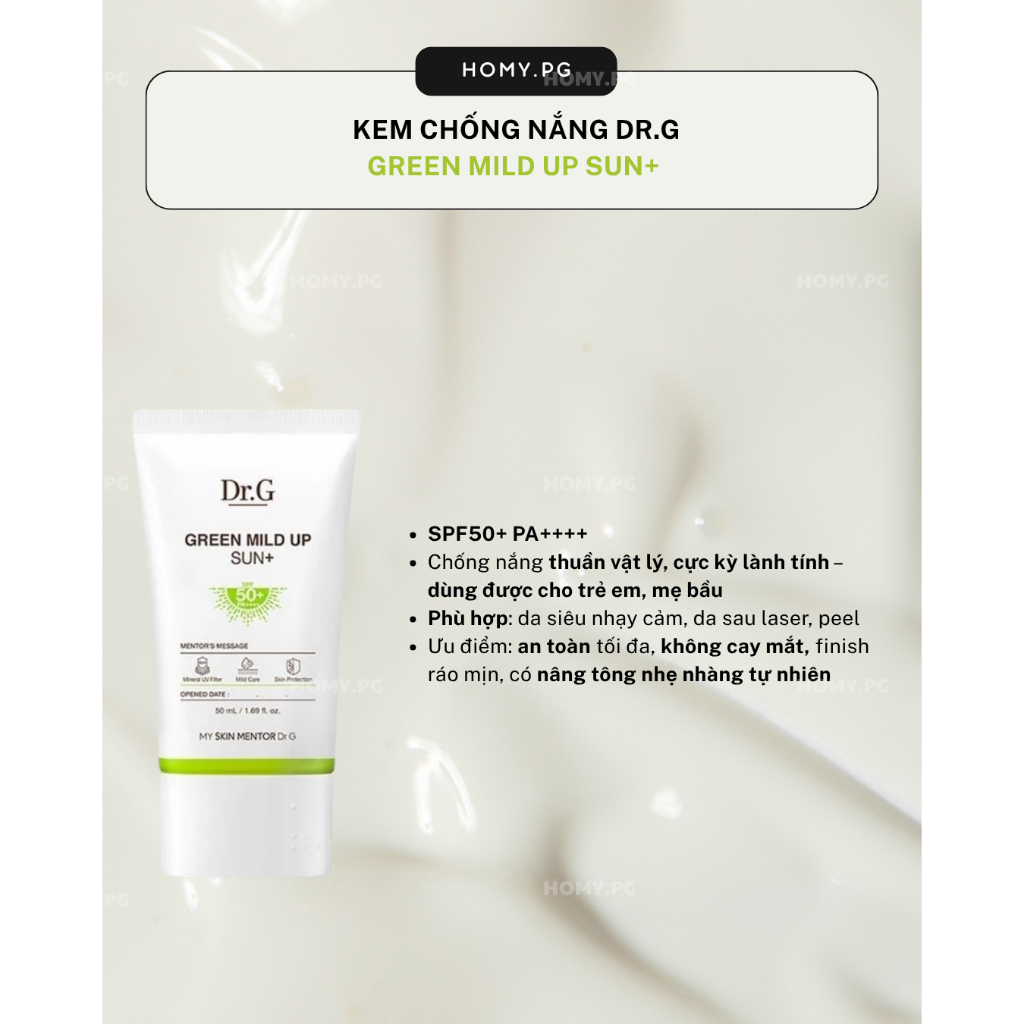 KEM CHỐNG NẮNG DR.G 50ML
