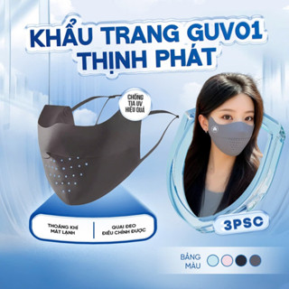 3 chiếc Khẩu Trang Thịnh Phát GUV0 chống nắng chất lụa mềm mịn thời trang thoáng mát