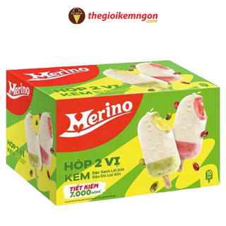 Kem đậu xanh đậu đỏ Merino hộp 10 cây (600G)