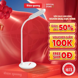  Đèn bàn led Điện Quang ĐQ LDL05 3W Đèn Cảm Ứng Cắm Điện Sử Dụng Trực Tiếp Bảo hành 12 tháng 