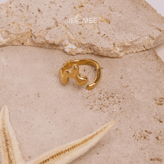 Nhẫn nữ Sedie Jesmee trừu tượng độc đáo chất liệu titan không gỉ cao cấp R3550