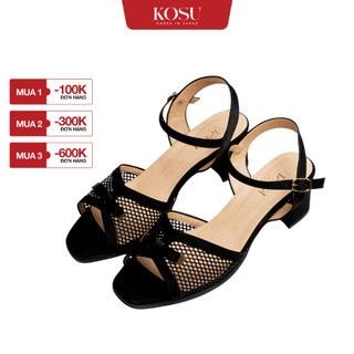 Sandal cao gót Kosu 5,5cm K-25080, giày cao gót nữ ankle strap công sở nhẹ, êm chính hãng Nhật Bản