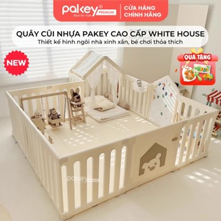 [NEW 2025] Quây Cũi Nhựa Cho Bé Pakey Hình Ngôi Nhà Dễ Thương, Tích Hợp Bảng Vẽ, Nhà Lều Bé Yêu Vui Chơi Thỏa Thích
