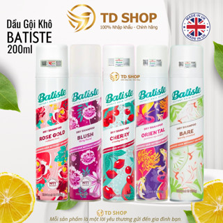 [NK UK] Dầu gội khô Batiste Dry Shampoo 200ml Cherry | Fresh | Original | Blush | Rose Gold | Volume - TD Shop