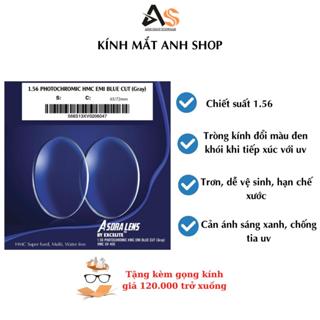  Tròng kính đổi màu khi ra nắng giúp dịu mắt có hỗ trợ cắt độ theo yêu cầu 1.56 HMC và 1.56 Photo HMC Blue 